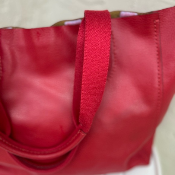 Coach Derby Soft Leather Tote Bag Red - Picture 7 of 10